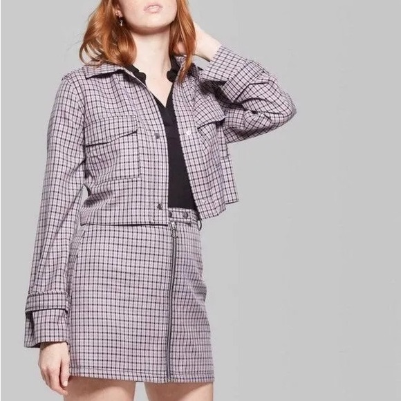 WILD FABLE • Plaid Lavender Crop Jacket Plus Size XXL - Picture 3 of 8